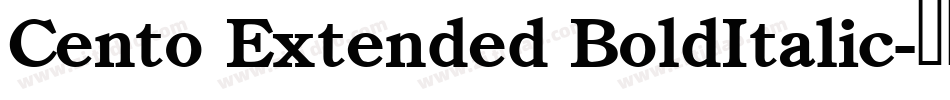 Cento Extended BoldItalic字体转换